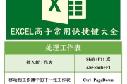 Excel常用快捷键命令，轻松提高工作效率（掌握快捷键，操作Excel如行云流水）